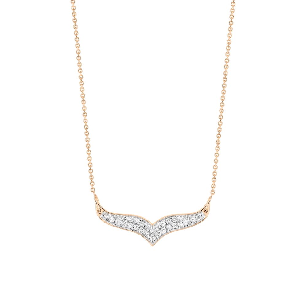 Ginette NY - Collier Wise Mini or rose et diamants