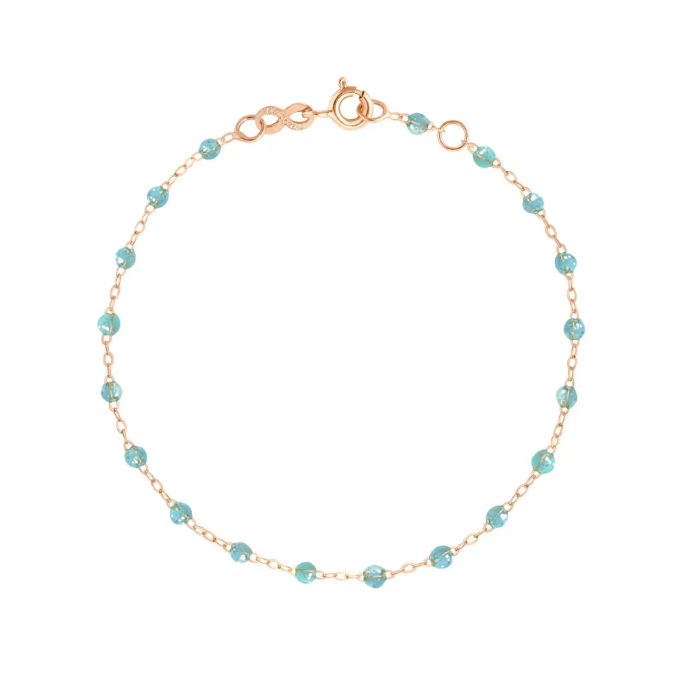 Gigi Clozeau - Bracelet aqua classique, or rose, 17 cm