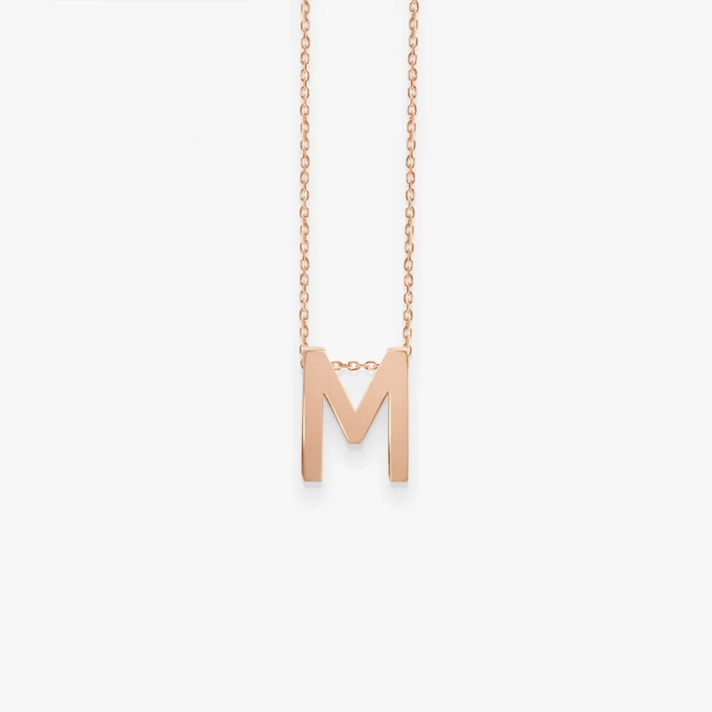 VANRYCKE - Collier abécédaire or rose M – Image 2