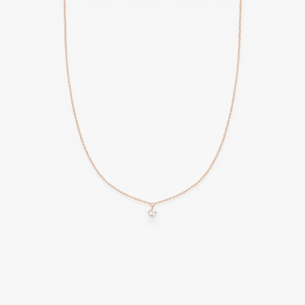 VANRYCKE - Collier Stardust or rose 1 diamant – Image 2