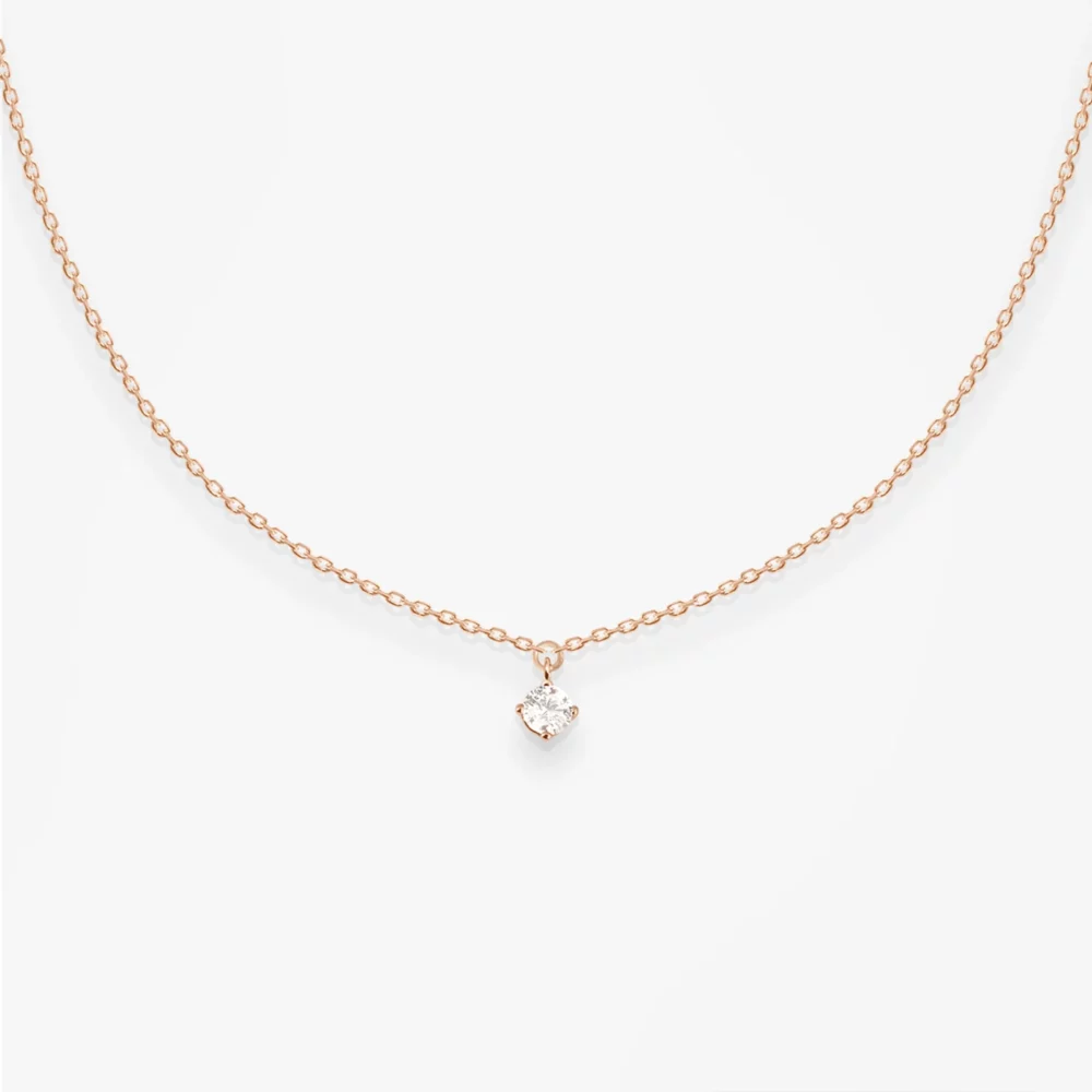 VANRYCKE - Collier Stardust or rose 1 diamant