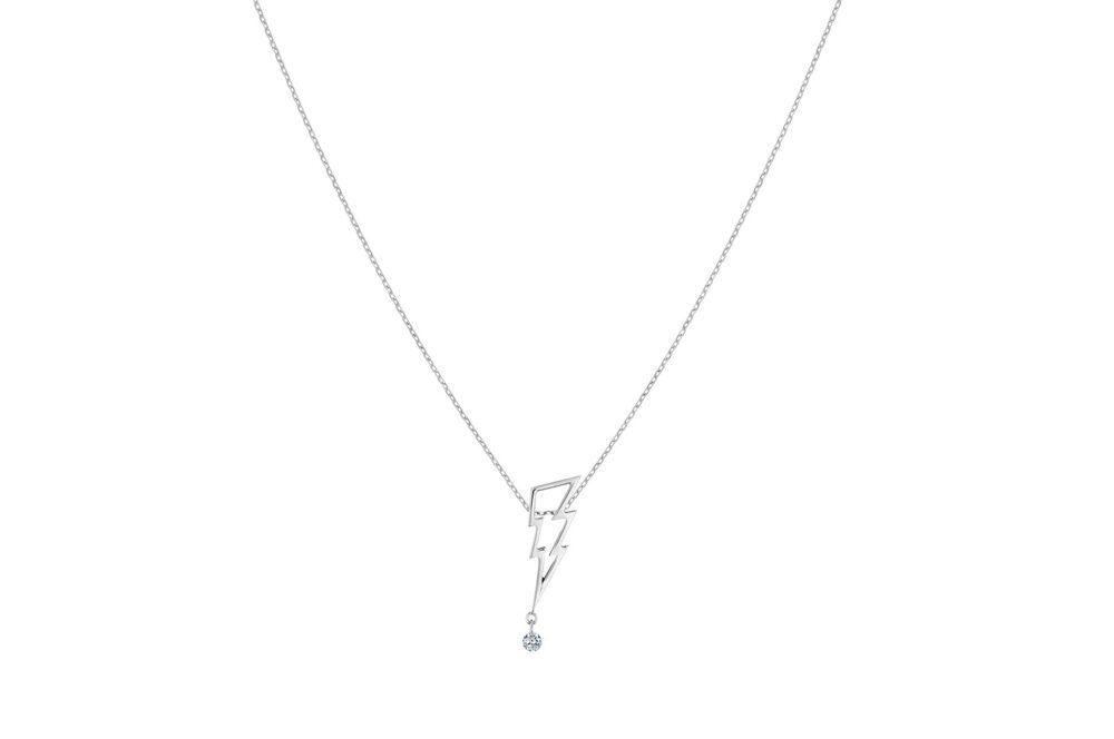 La Brune & la Blonde - Collier pop coup de foudre or gris