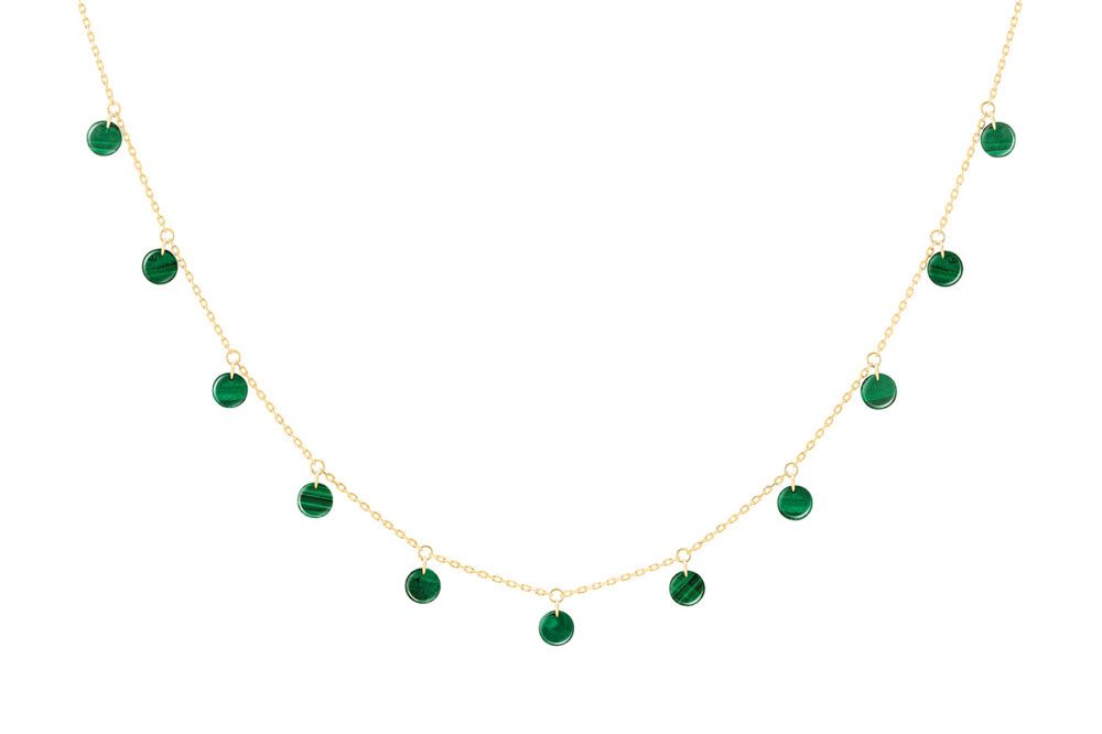 La Brune & la Blonde - Collier Polka malachite