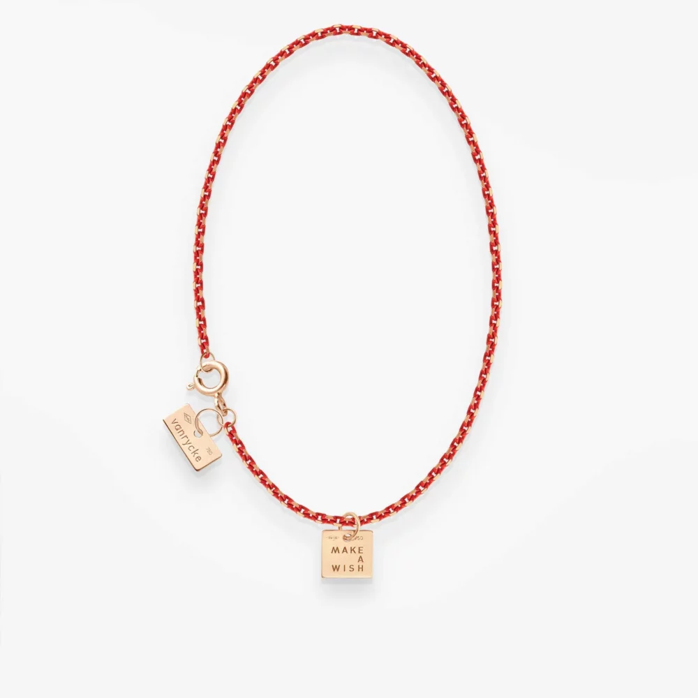 VANRYCKE - Bracelet Make a wish émaille rouge