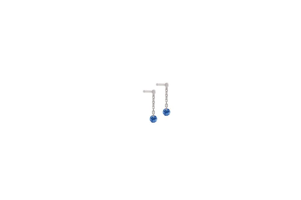 La Brune & la Blonde - Mini pendants d'oreilles 360° or gris, spahirs