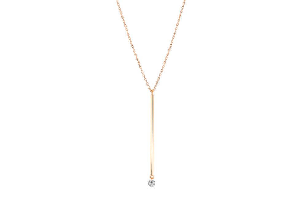 La Brune & la Blonde - Sautoir majorette or rose, diamant