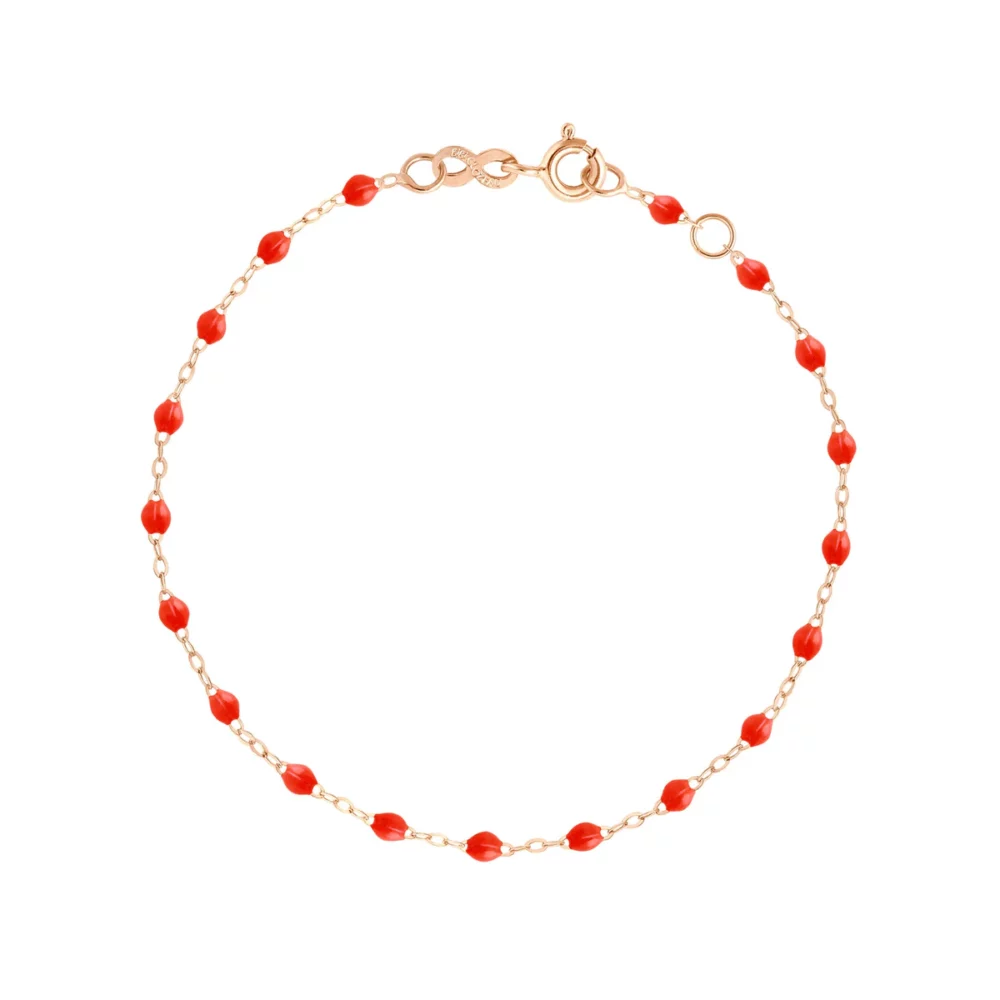 Gigi Clozeau - Chaine de cheville or rose résine corail