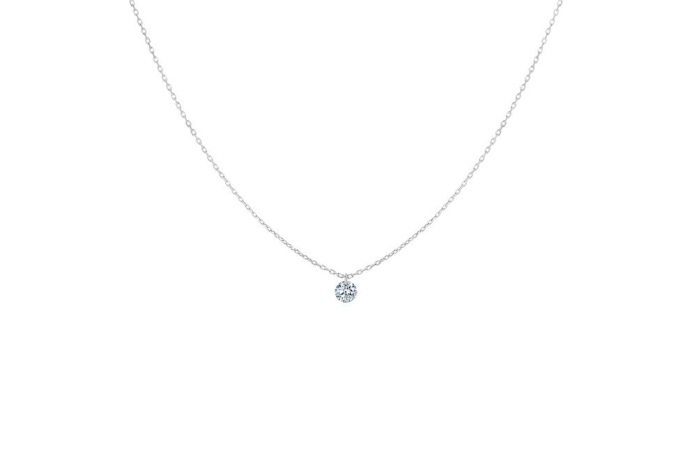 La Brune & la Blonde - Collier 360° or gris, diamant