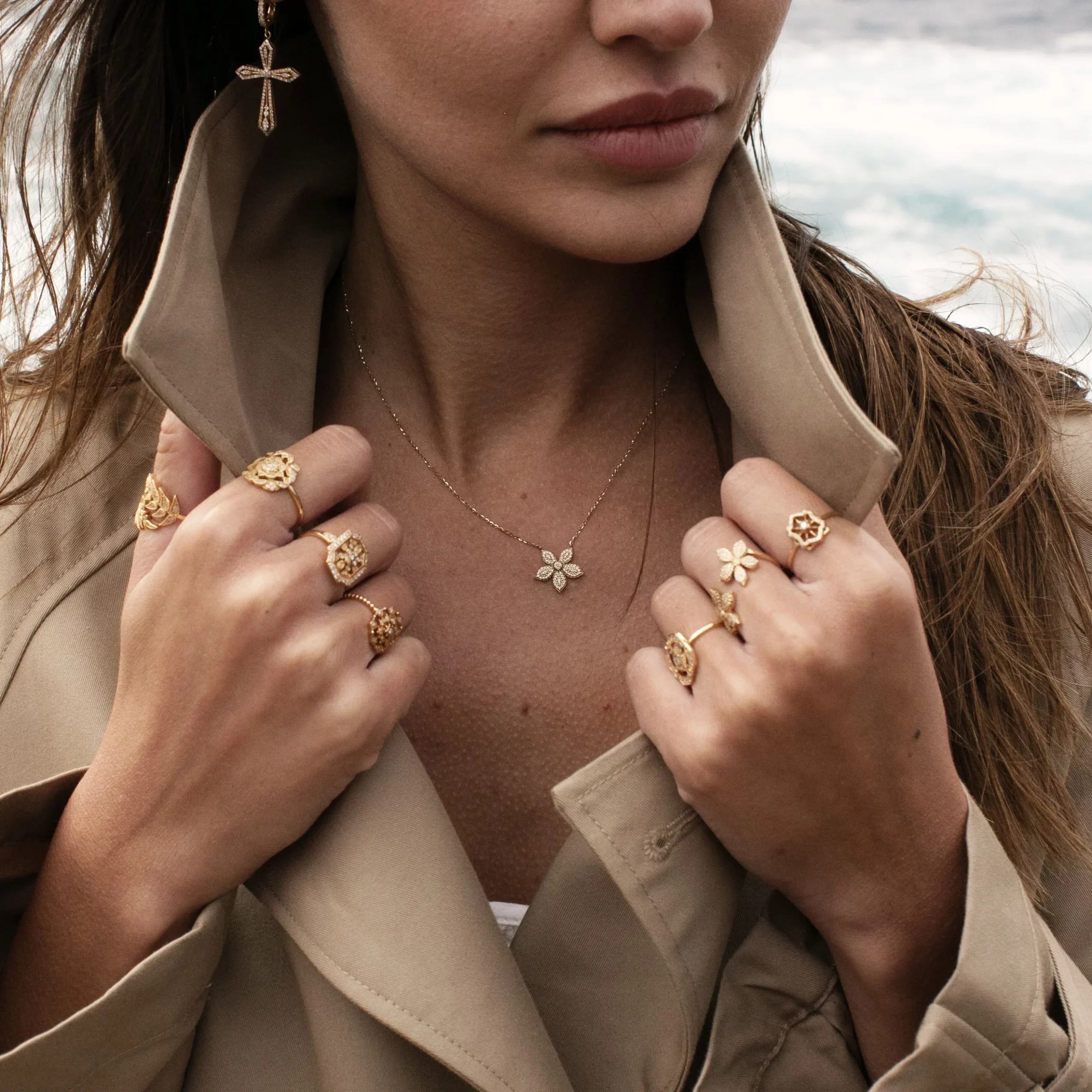 Maria Battaglia - Collier feuille de châtaignier – Image 4