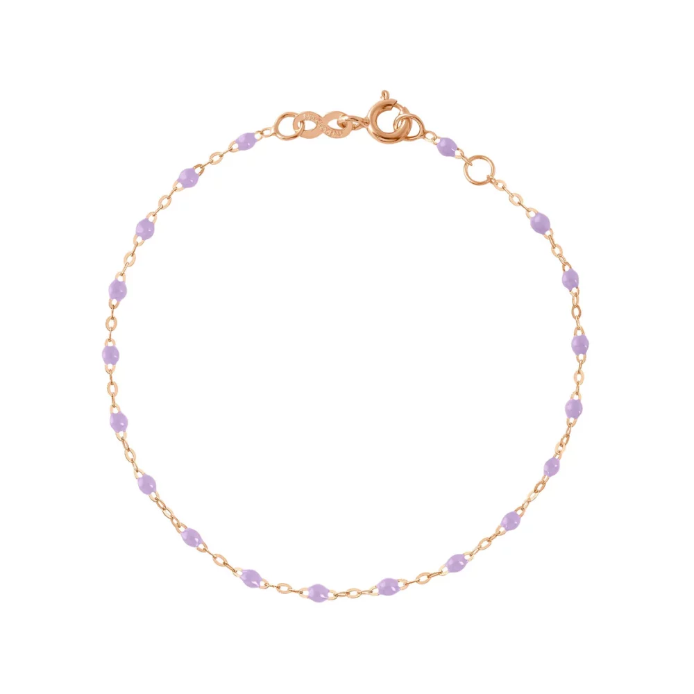 Gigi Clozeau - Bracelet parme classique, or rose, 17 cm