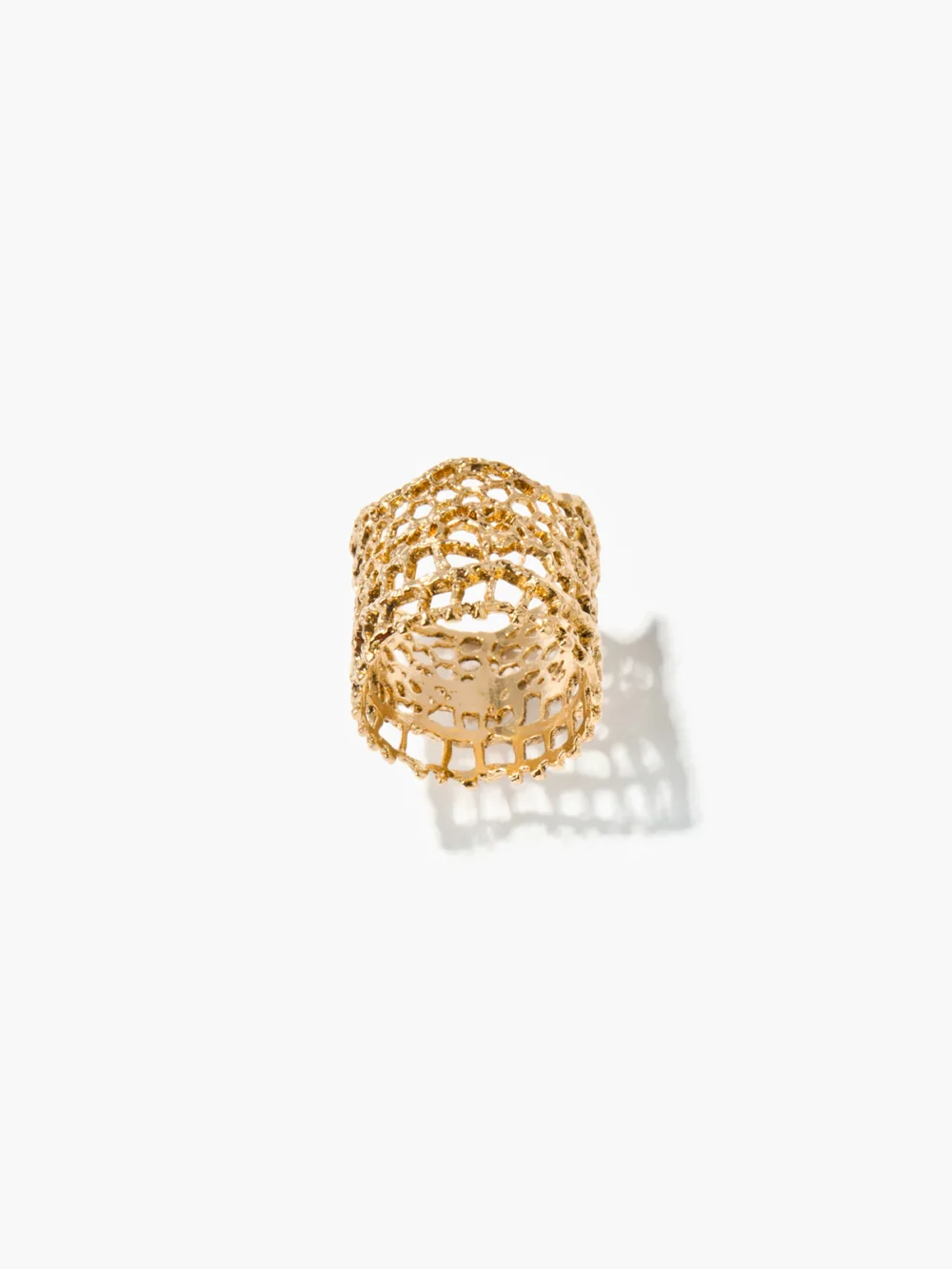 Aurélie Bidermann - Bague dentelle vintage dorée