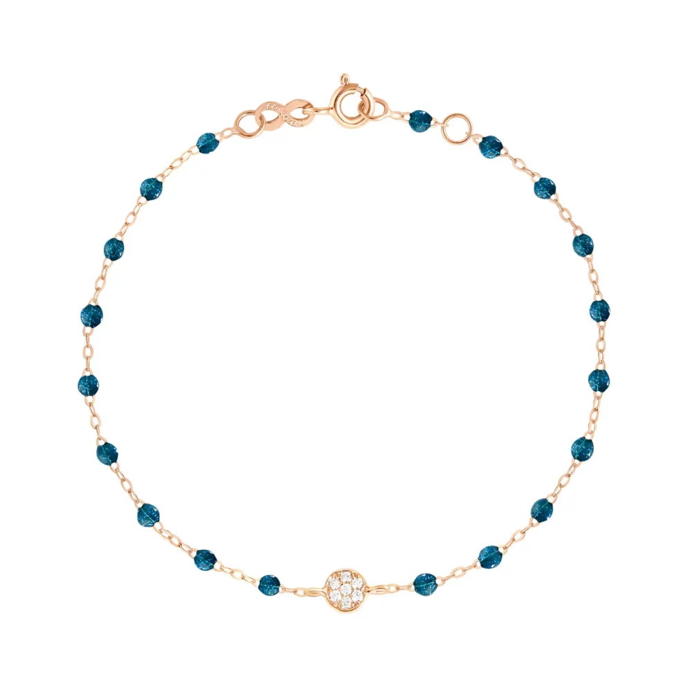Gigi Clozeau - Bracelet puce, or rose diamants résine jungle