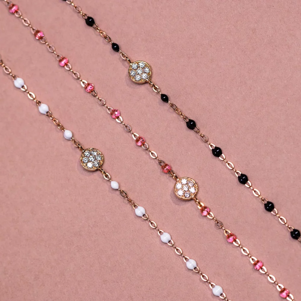 Gigi Clozeau - Bracelet puce, or rose diamants résine noire – Image 3