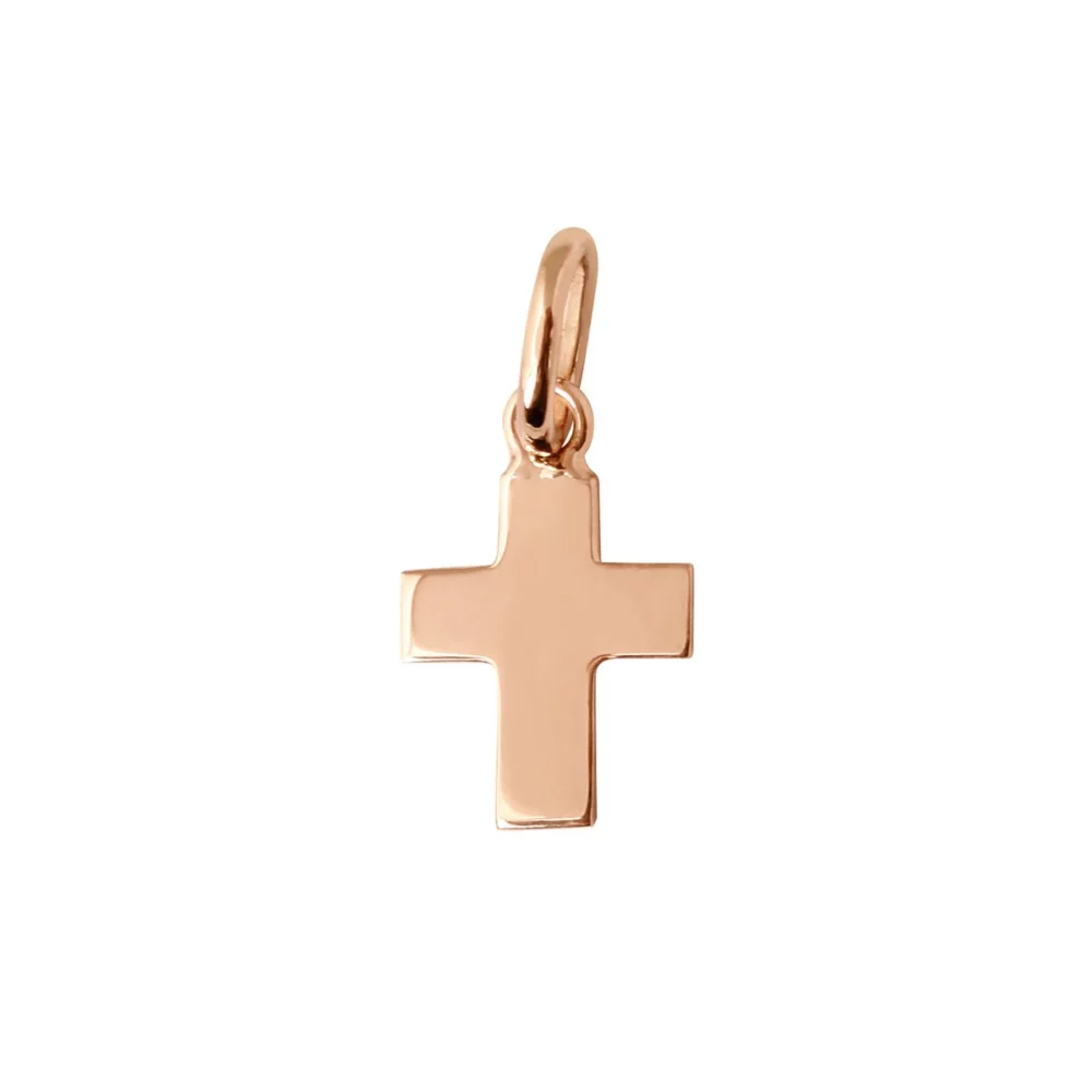 Gigi Clozeau - Pendentif croix, or rose