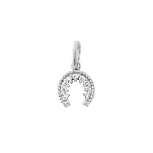 Gigi Clozeau - Pendentif Fer à cheval or gris, diamants