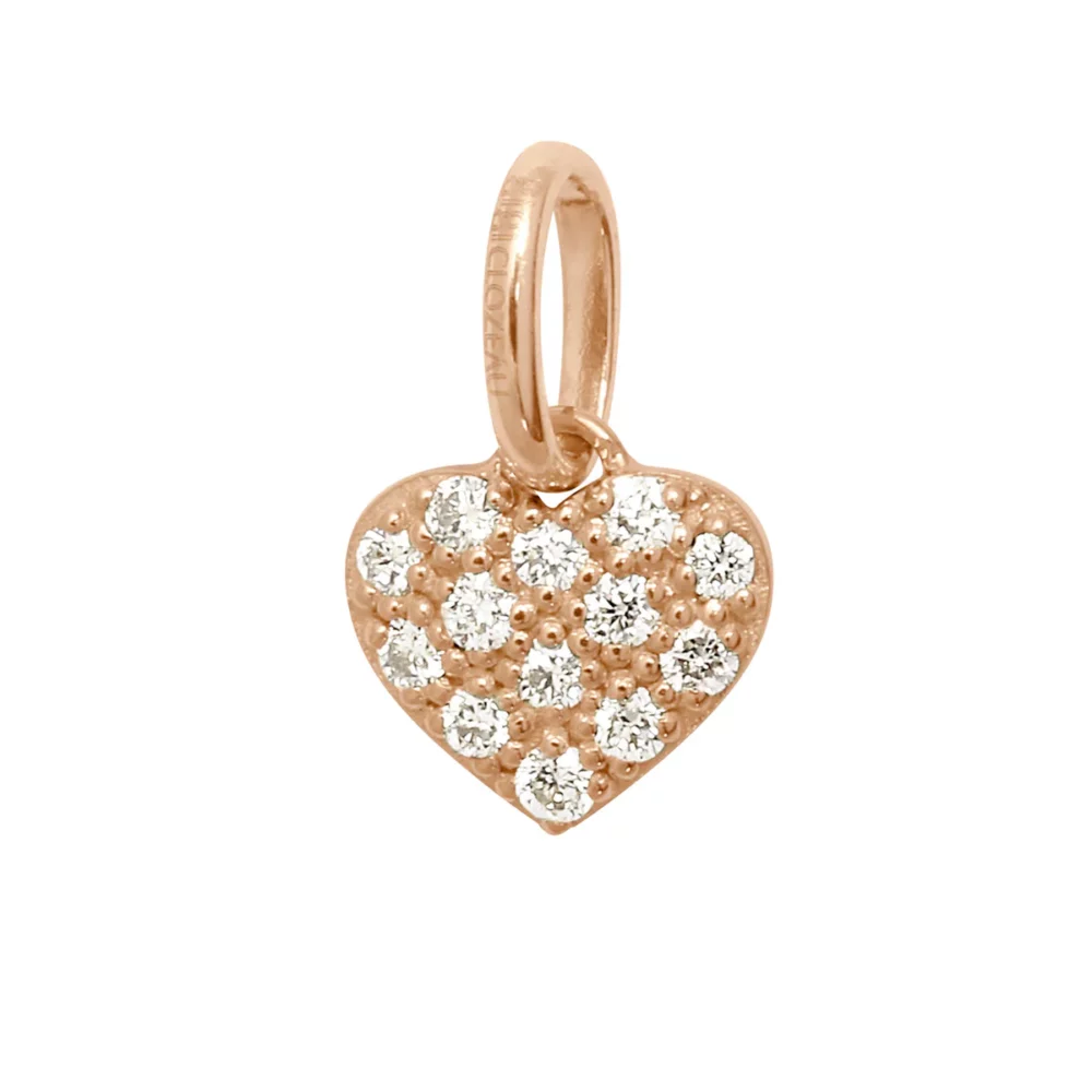 Gigi Clozeau - Pendentif cœur In love or rose, diamants