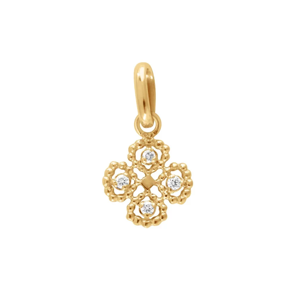 Gigi Clozeau - Pendentif trèfle or jaune, diamants