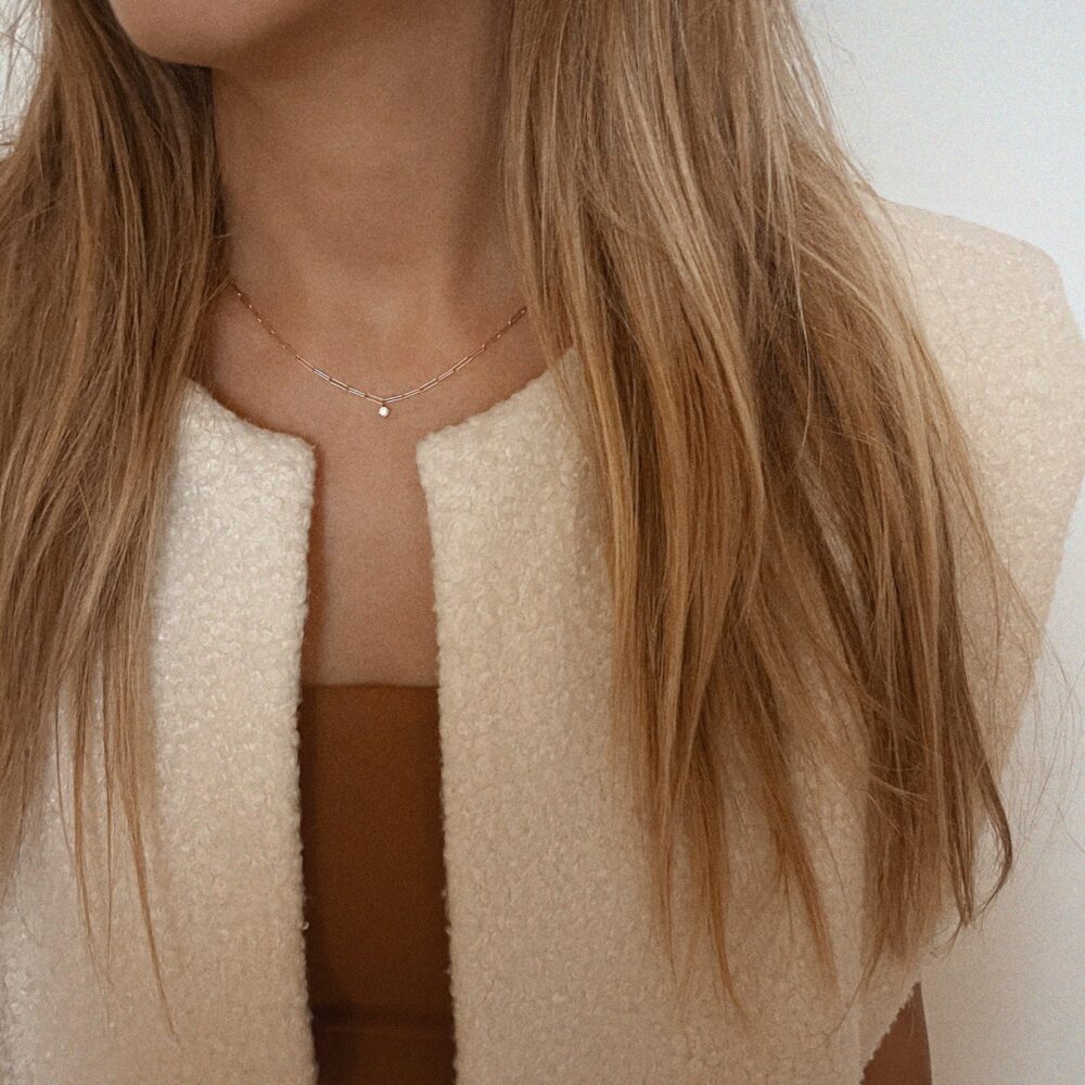 VANRYCKE - Collier Shaman or rose & diamant – Image 2