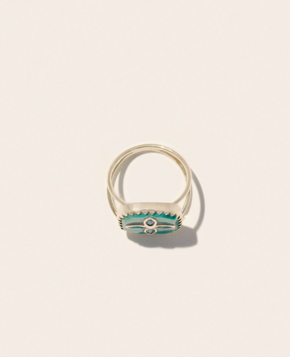 PASCALE MONVOISIN - Bague Bowie n°2 turquoise – Image 3