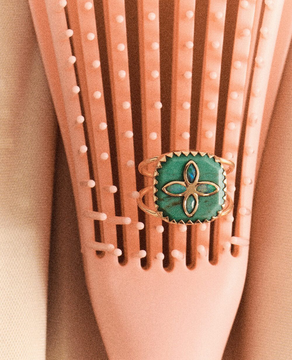 PASCALE MONVOISIN - Bague Bowie n°2 turquoise – Image 4