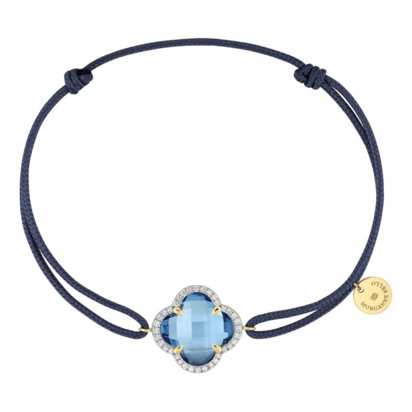 Morganne Bello - Bracelet cordon Victoria or jaune diamants & topaze