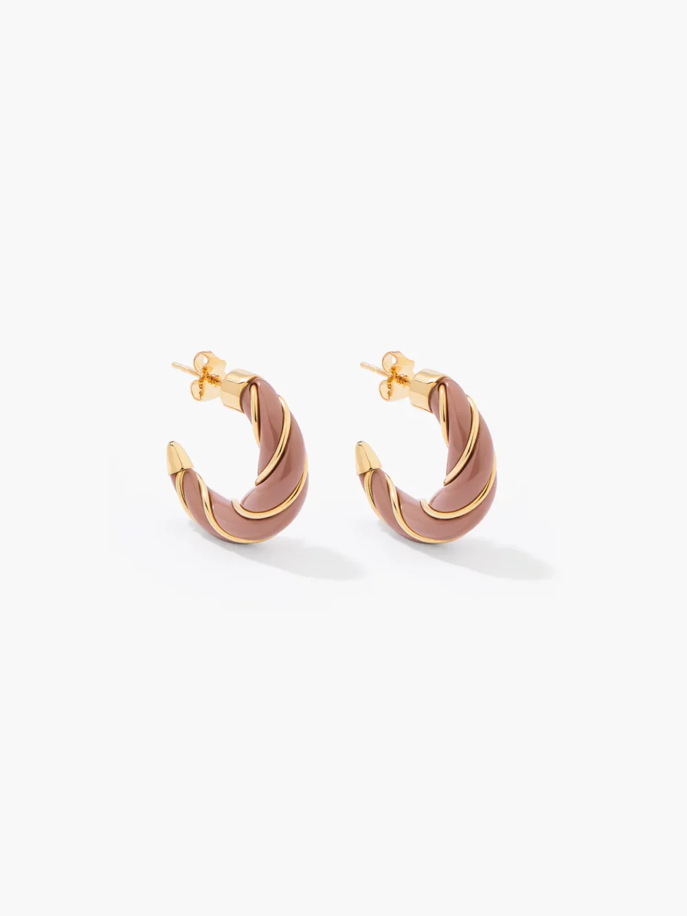 Aurélie Bidermann - Boucles d'oreilles Diana cappuccino