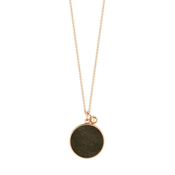 Ginette NY – ever golden obsidian disc on chain