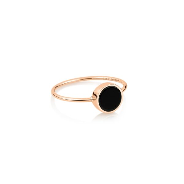Ginette NY - Bague mini ever onyx disc ring