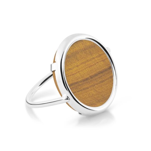 GINETTE NY – ever tiger eye white gold disc ring
