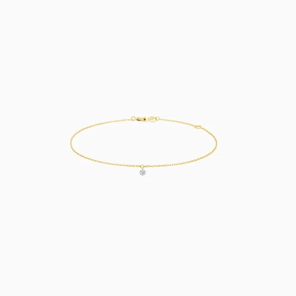La Brune & la Blonde - Bracelet 360° or jaune 1 diamant