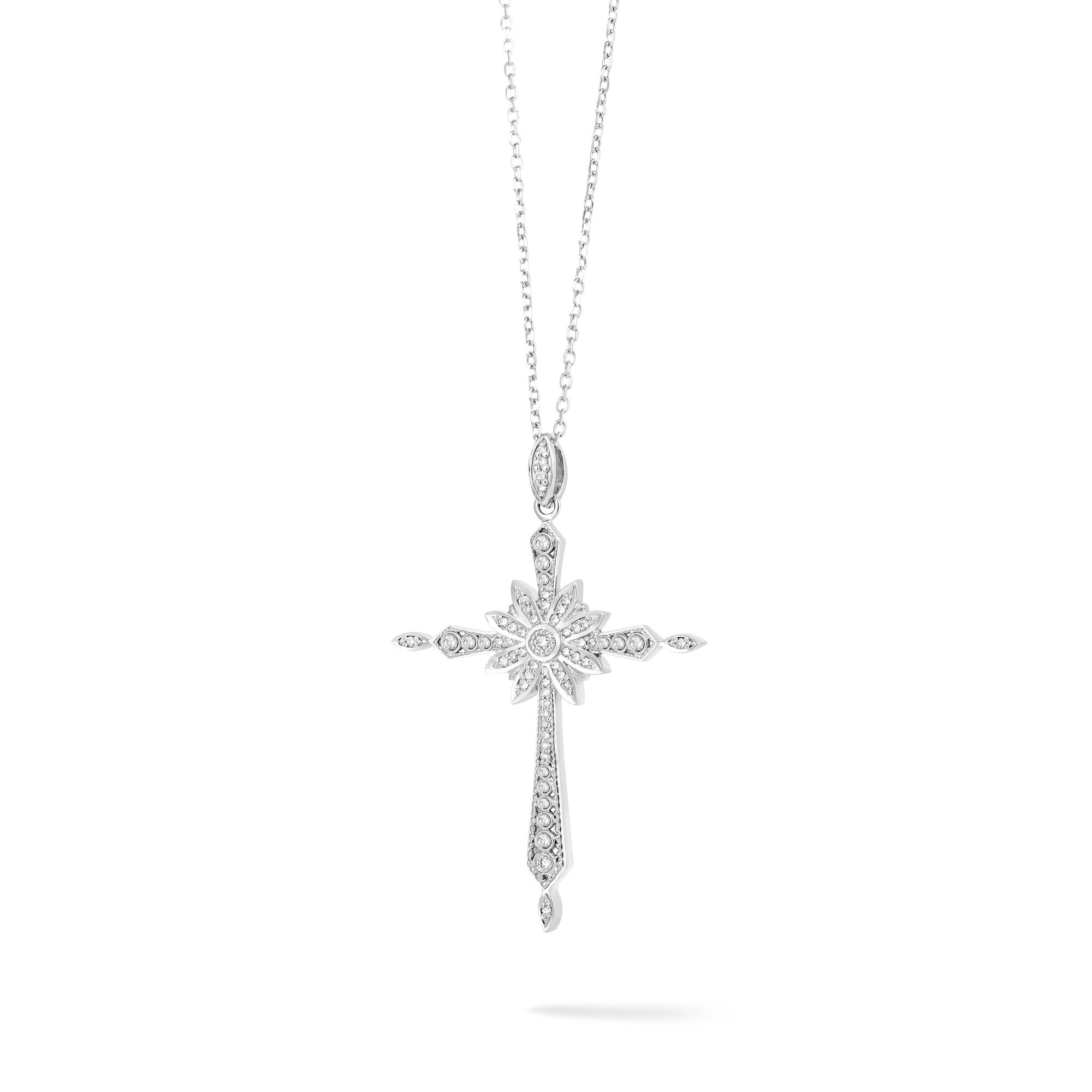 Maria Battaglia - Collier Mariuccia or blanc & diamants
