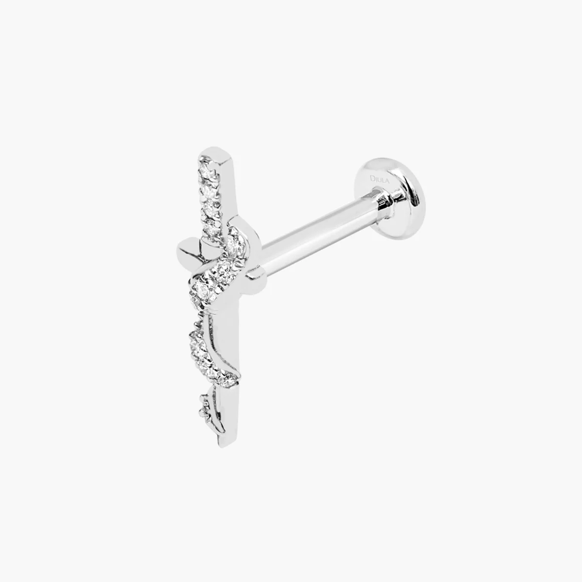 Djula - Piercing poignard or gris & diamants – Image 2